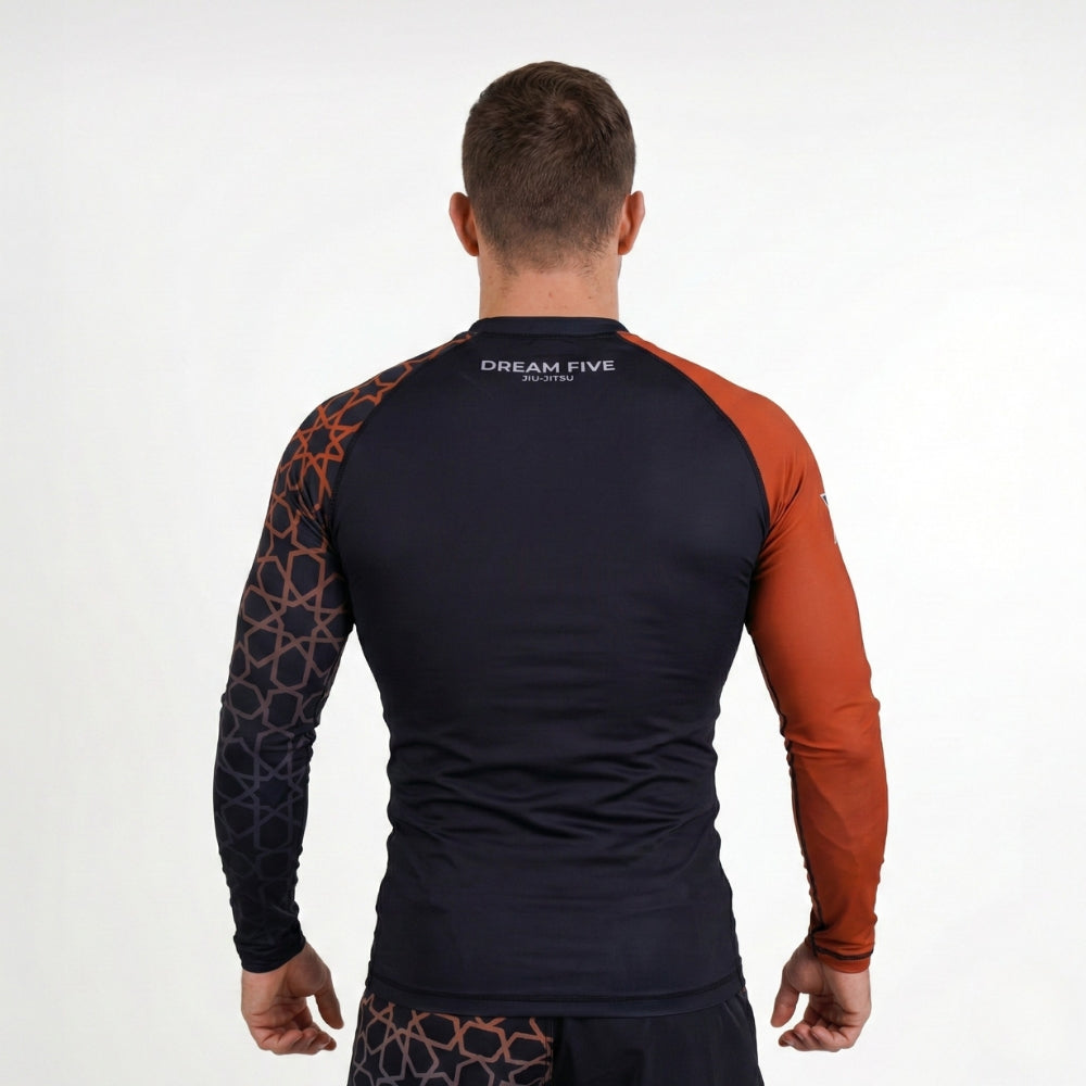 RASHGUARD STAR HOMME MARRON