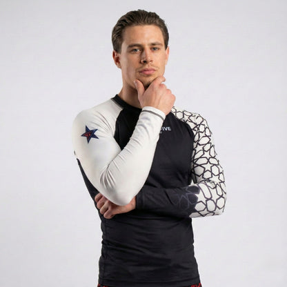 RASHGUARD STAR HOMME BLANC