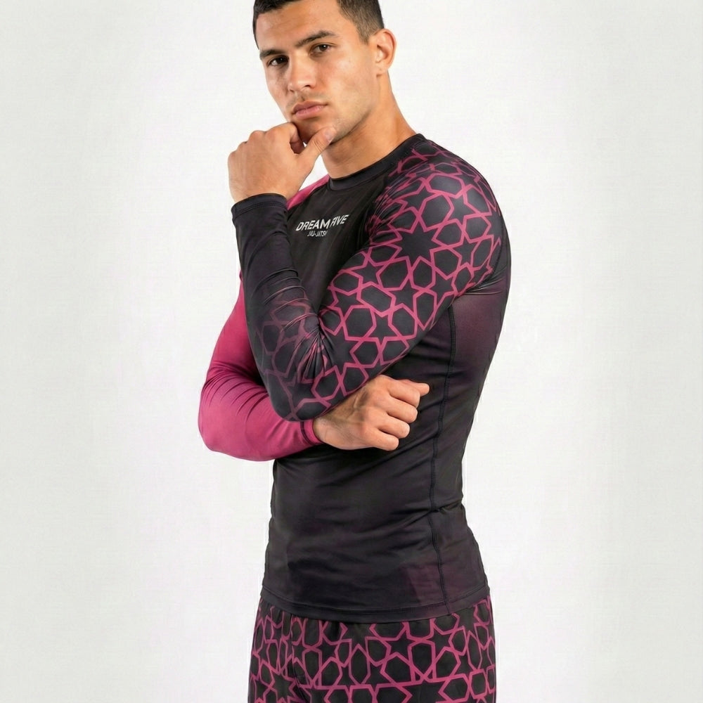 RASHGUARD STAR HOMME ROSE